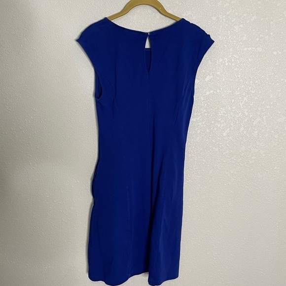 New York & Co Cobalt Blue Belted Middle Career Work Dress Small - Picture 5 of 8